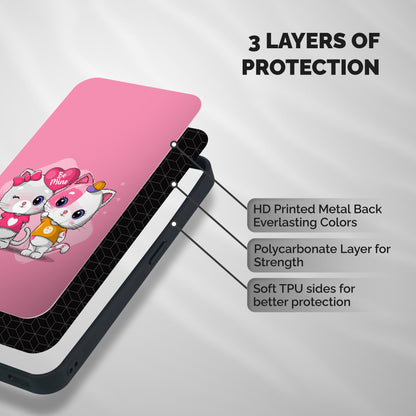 Cute Be Mine Shockproof Hybrid Protection (Metal + TPU) Back Case Cover