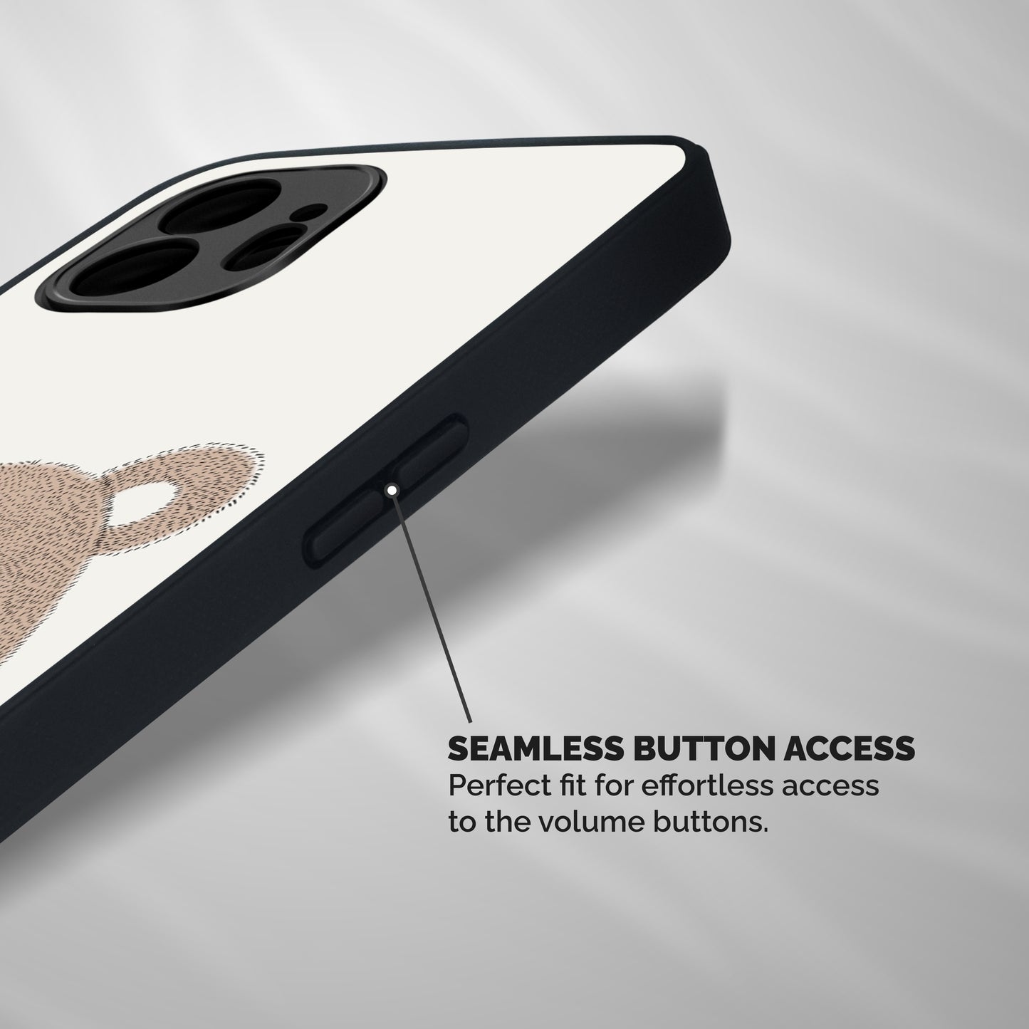 Cute Bear Shockproof Hybrid Protection (Metal + TPU) Back Case Cover