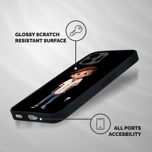 Cute Boy Tim Shockproof Hybrid Protection (Metal + TPU) Back Case Cover