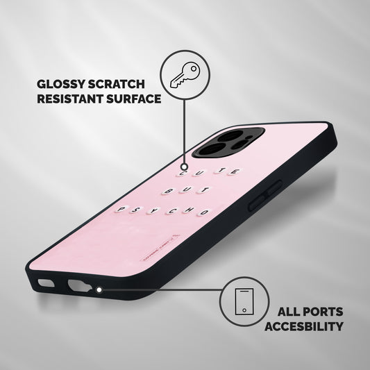 Cute But Psycho Shockproof Hybrid Protection (Metal + TPU) Back Case Cover