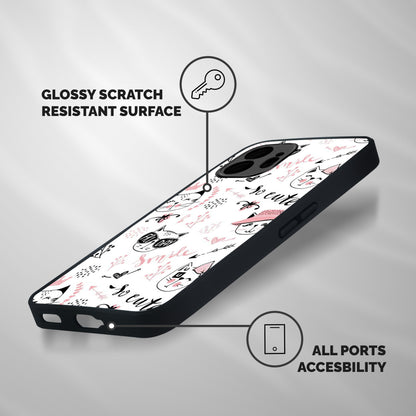 Cute Cat Swag Shockproof Hybrid Protection (Metal + TPU) Back Case Cover