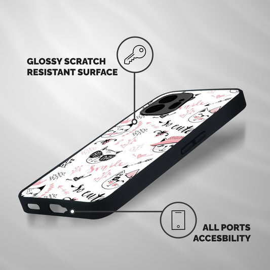 Cute Cat Swag Shockproof Hybrid Protection (Metal + TPU) Back Case Cover