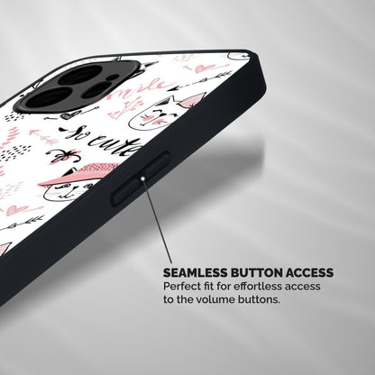 Cute Cat Swag Shockproof Hybrid Protection (Metal + TPU) Back Case Cover