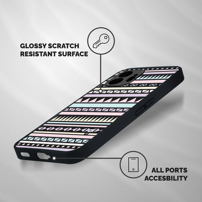 Cute Chev Pattern Shockproof Hybrid Protection (Metal + TPU) Back Case Cover