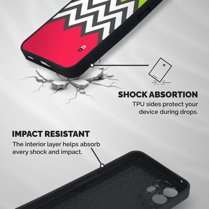 Cute Chevron Shockproof Hybrid Protection (Metal + TPU) Back Case Cover