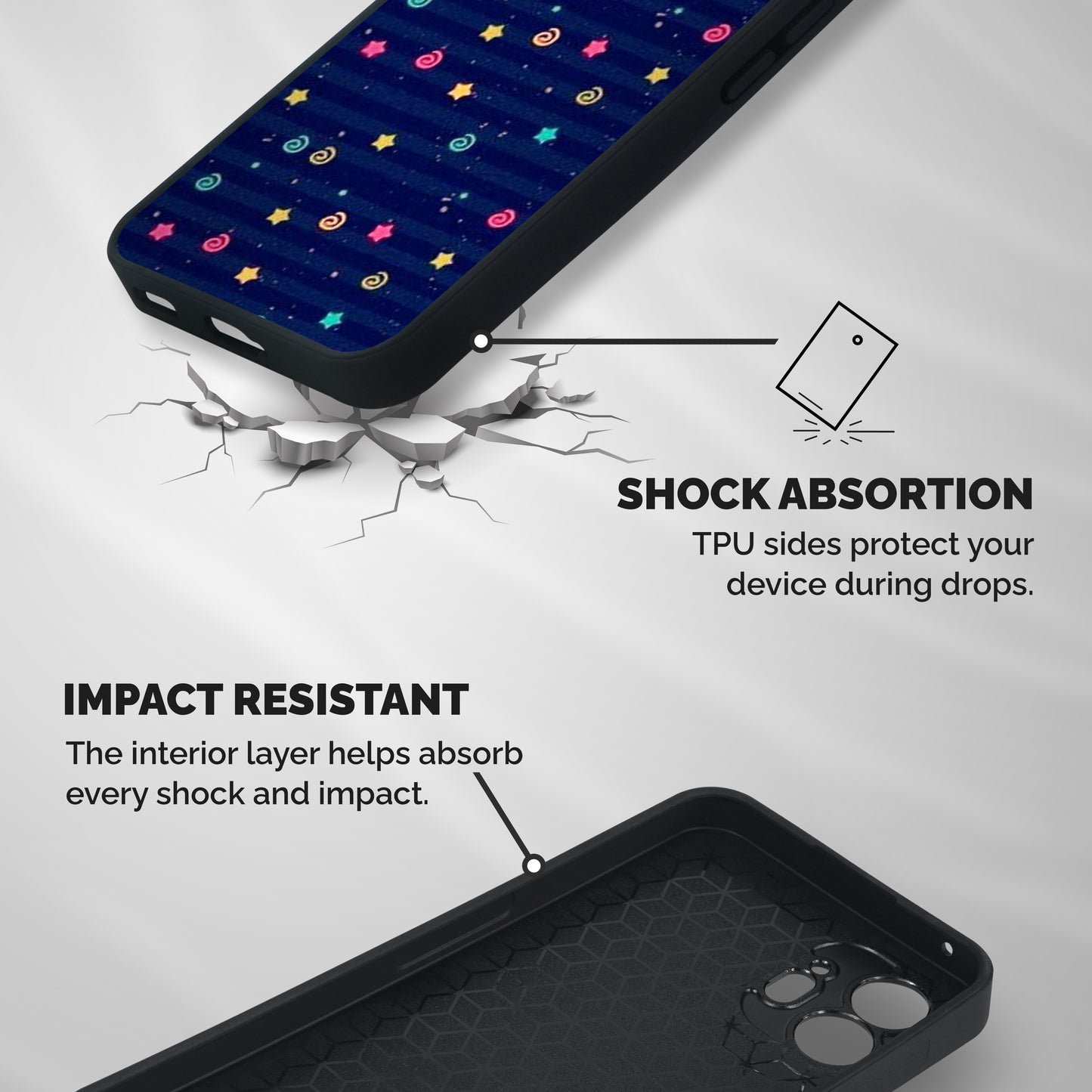 Cute Design Shockproof Hybrid Protection (Metal + TPU) Back Case Cover