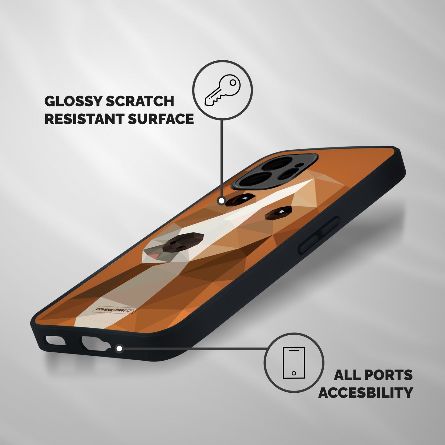 Cute Dog Shockproof Hybrid Protection (Metal + TPU) Back Case Cover