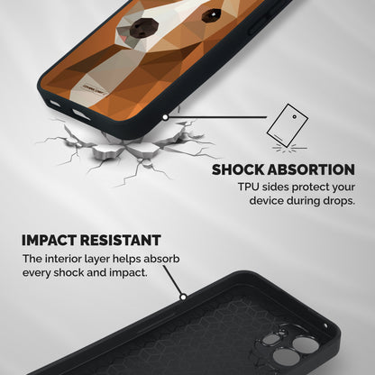 Cute Dog Shockproof Hybrid Protection (Metal + TPU) Back Case Cover