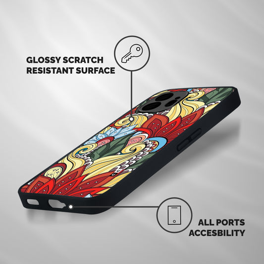 Cute Doodle Shockproof Hybrid Protection (Metal + TPU) Back Case Cover