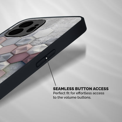 Cute Hexagonal Pattern Shockproof Hybrid Protection (Metal + TPU) Back Case Cover