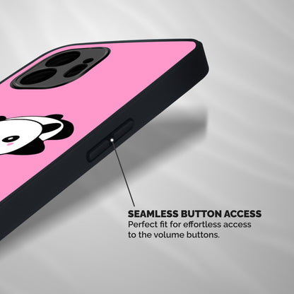 Cute Lazy Panda Shockproof Hybrid Protection (Metal + TPU) Back Case Cover
