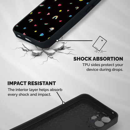 Cute Multicolor Shapes Shockproof Hybrid Protection (Metal + TPU) Back Case Cover