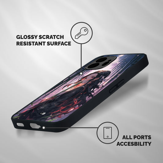 Cute Nezuko Shockproof Hybrid Protection (Metal + TPU) Back Case Cover