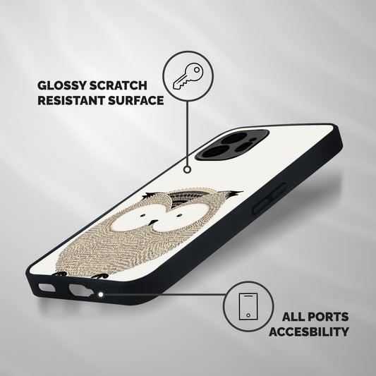 Cute Owl Shockproof Hybrid Protection (Metal + TPU) Back Case Cover