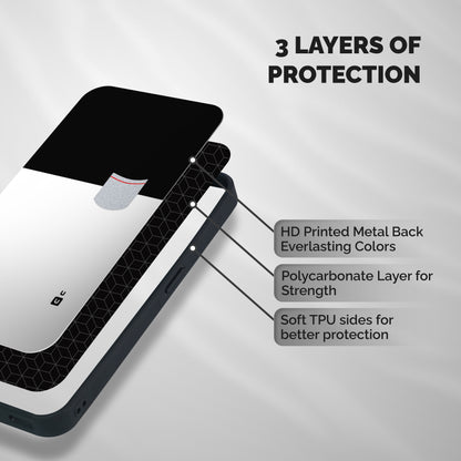 Cute Pocket Simple Shockproof Hybrid Protection (Metal + TPU) Back Case Cover