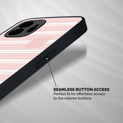 Cute Pocket Striped Shockproof Hybrid Protection (Metal + TPU) Back Case Cover