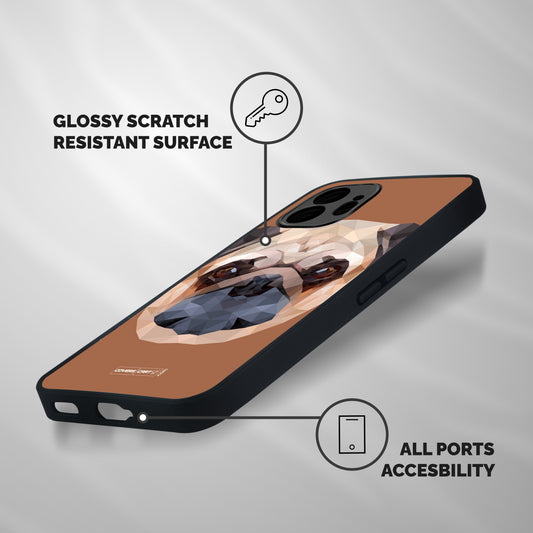 Cute Pug Shockproof Hybrid Protection (Metal + TPU) Back Case Cover