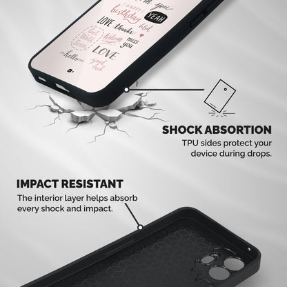 Cute Quotes Shockproof Hybrid Protection (Metal + TPU) Back Case Cover
