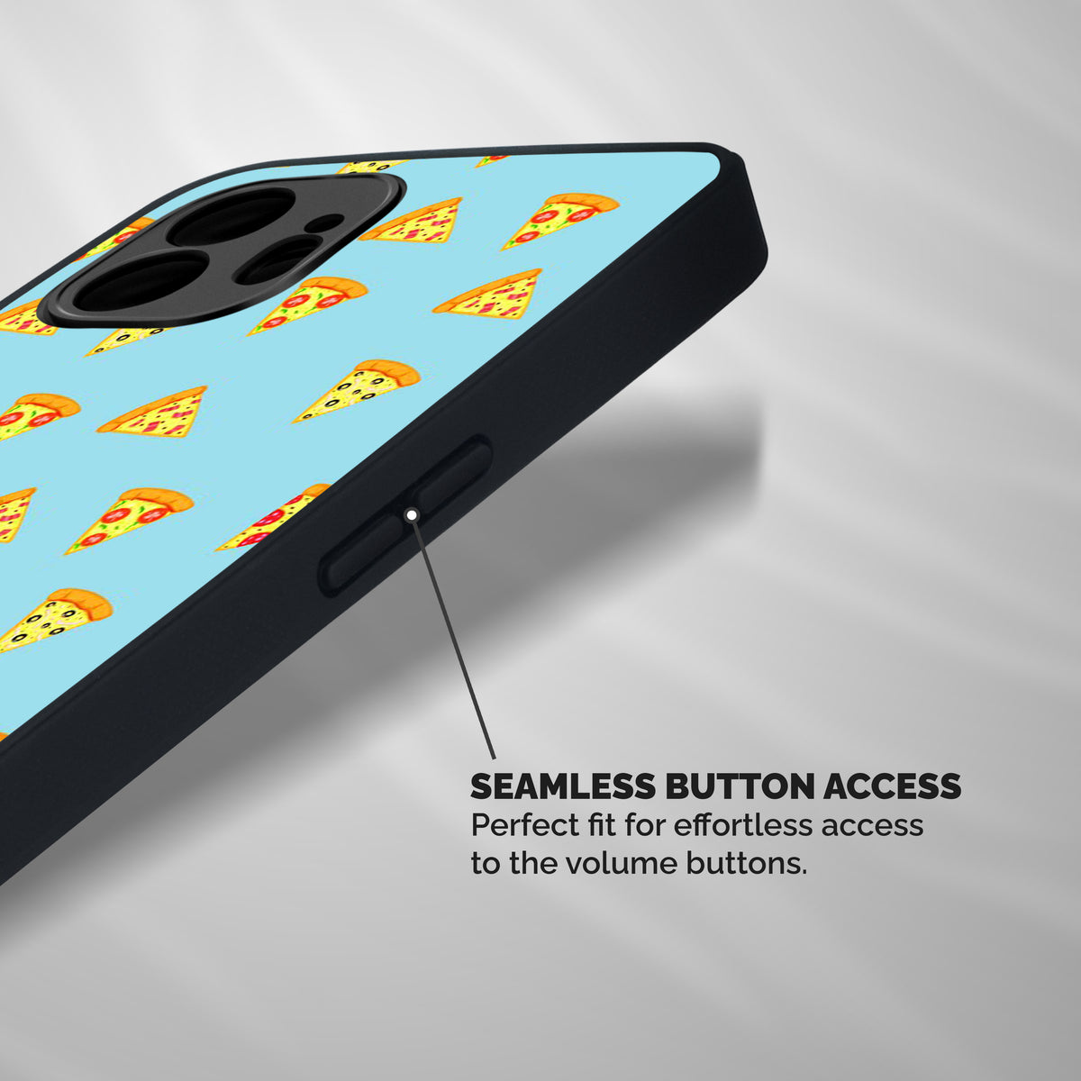 Cute Slices of Pizza Shockproof Hybrid Protection (Metal + TPU) Back Case Cover