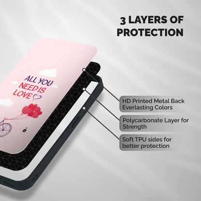 Cycle Of Love Shockproof Hybrid Protection (Metal + TPU) Back Case Cover