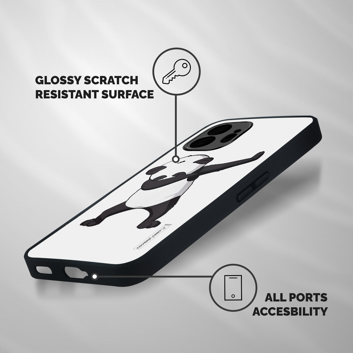 Dab Panda Shoot Shockproof Hybrid Protection (Metal + TPU) Back Case Cover