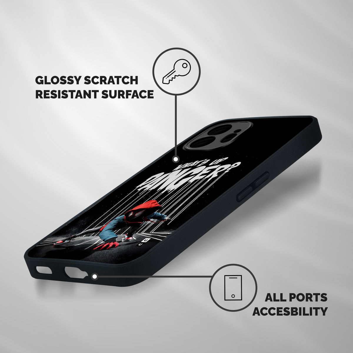 Danger Up Shockproof Hybrid Protection (Metal + TPU) Back Case Cover