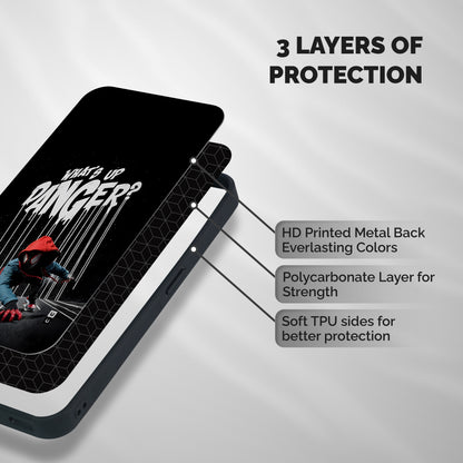 Danger Up Shockproof Hybrid Protection (Metal + TPU) Back Case Cover