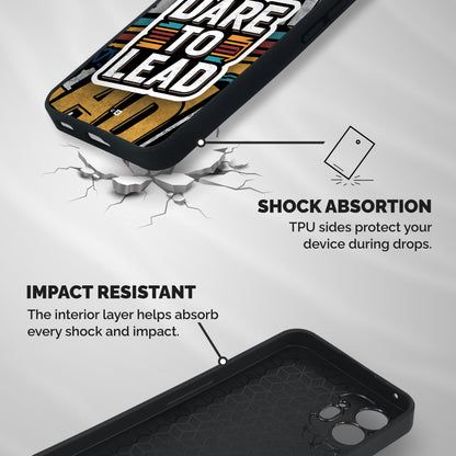 Dare To Lead Shockproof Hybrid Protection (Metal + TPU) Back Case Cover