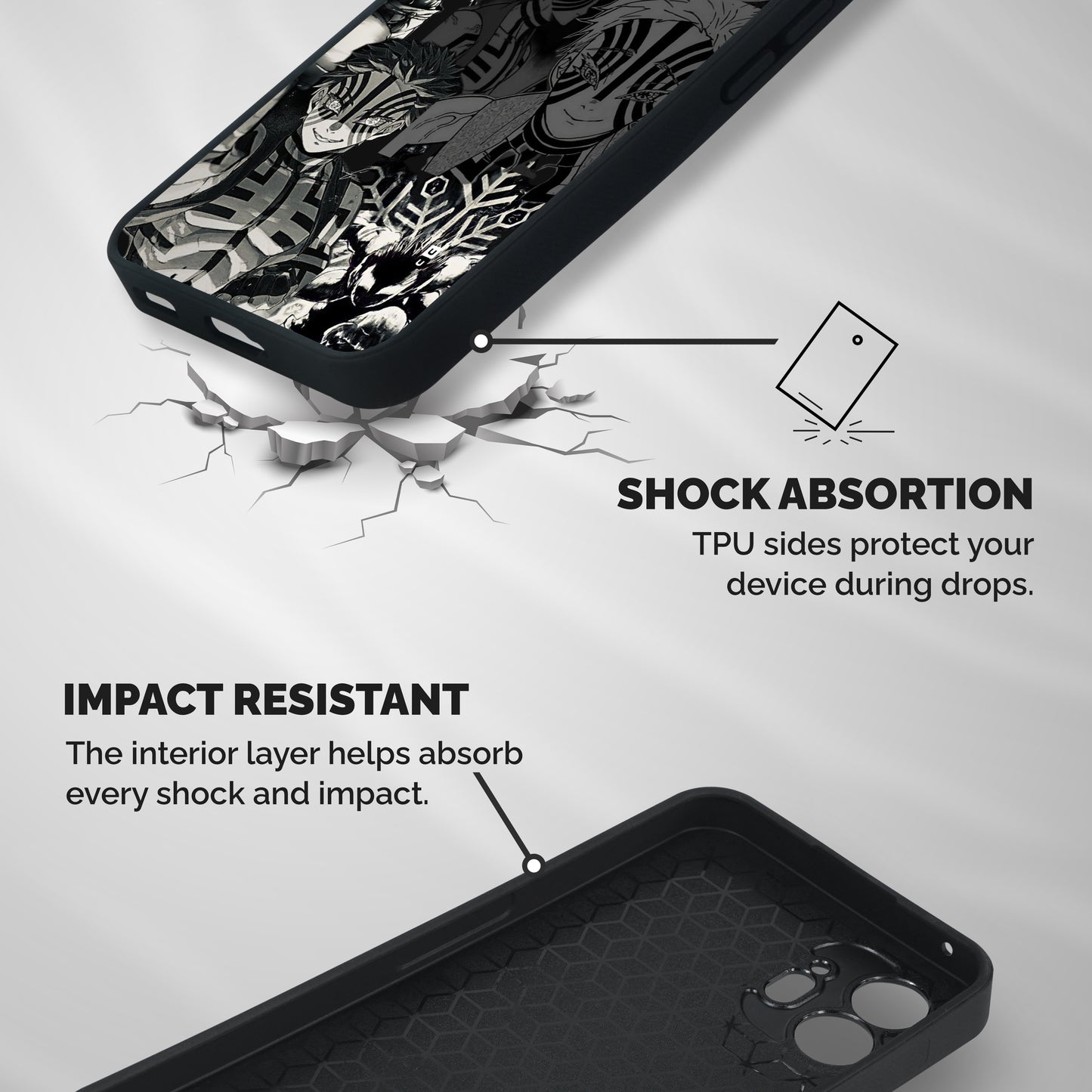 Dark Akaza Group Shockproof Hybrid Protection (Metal + TPU) Back Case Cover