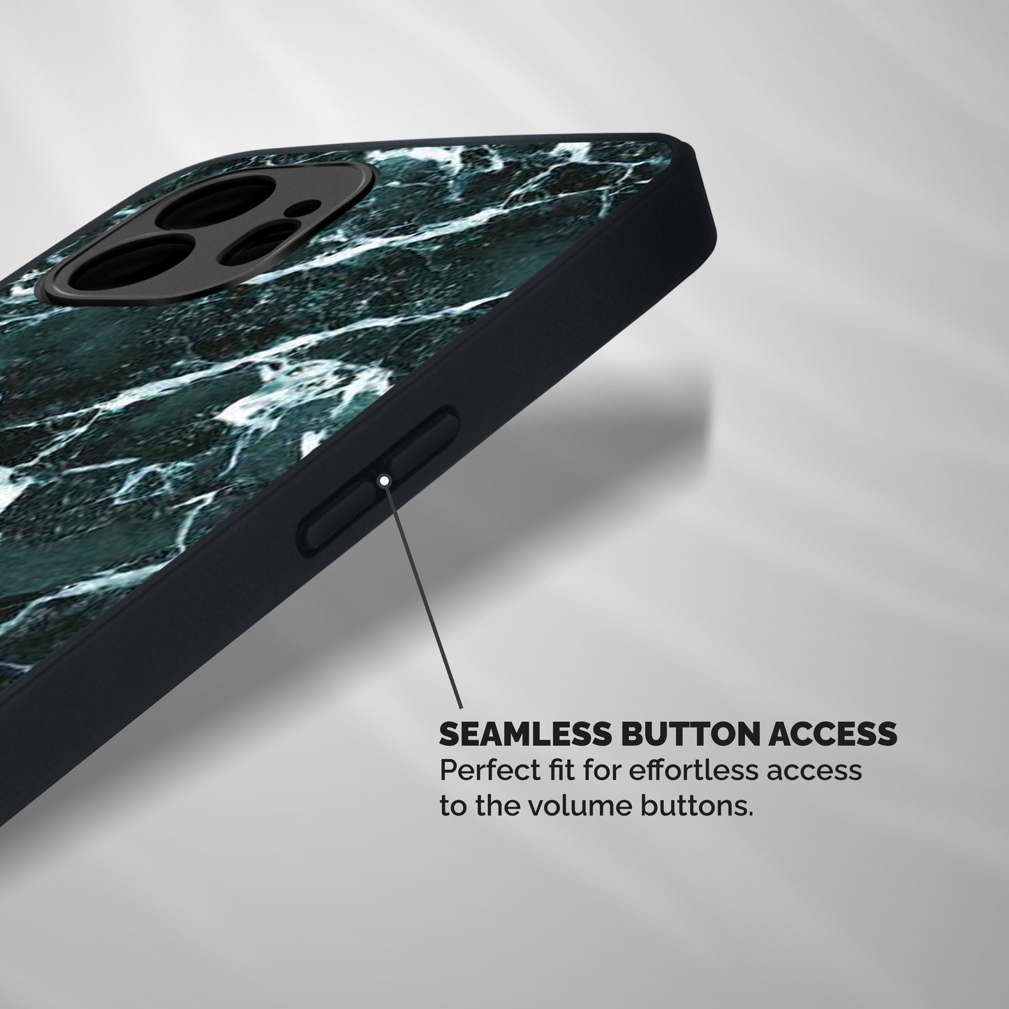 Dark Green Marble Shockproof Hybrid Protection (Metal + TPU) Back Case Cover