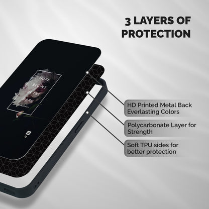Dark Hope Shockproof Hybrid Protection (Metal + TPU) Back Case Cover