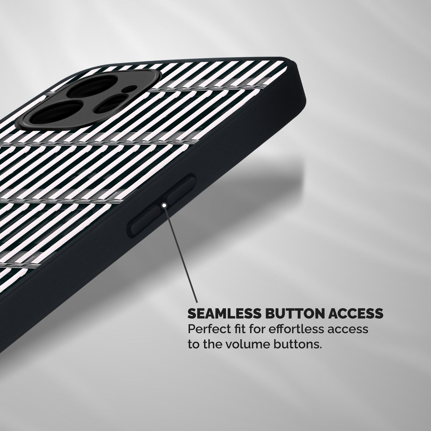 Dark Lines Pattern Shockproof Hybrid Protection (Metal + TPU) Back Case Cover