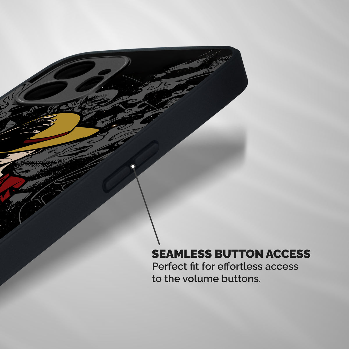 Dark Luffy Art Shockproof Hybrid Protection (Metal + TPU) Back Case Cover