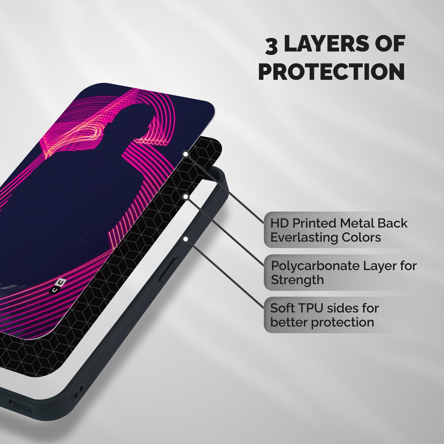 Dark Night DJ Shockproof Hybrid Protection (Metal + TPU) Back Case Cover