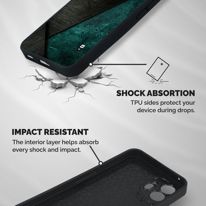 Dark Olive Green Shockproof Hybrid Protection (Metal + TPU) Back Case Cover