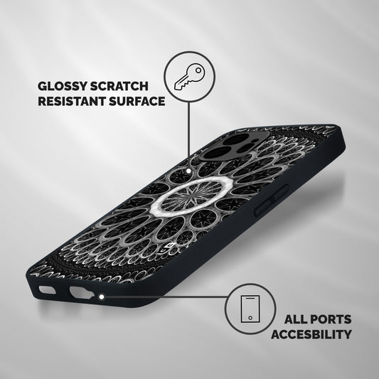 Dark Pattern Art Shockproof Hybrid Protection (Metal + TPU) Back Case Cover