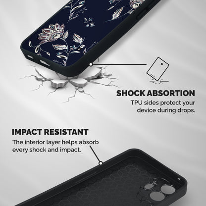 Dark Petals Shockproof Hybrid Protection (Metal + TPU) Back Case Cover