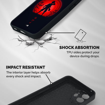 Dark Red Luffy Shockproof Hybrid Protection (Metal + TPU) Back Case Cover