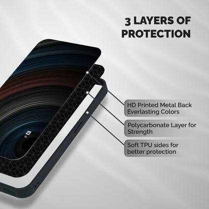 Dark Shade Swirls Shockproof Hybrid Protection (Metal + TPU) Back Case Cover