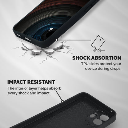 Dark Shade Swirls Shockproof Hybrid Protection (Metal + TPU) Back Case Cover
