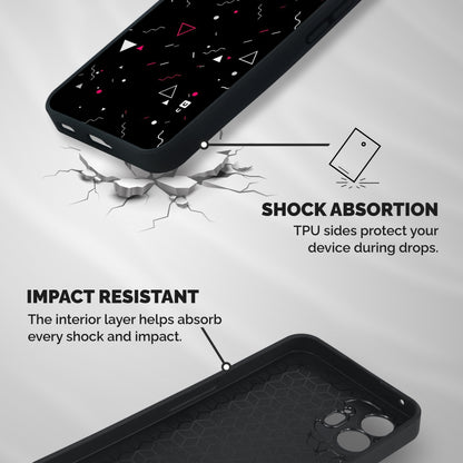 Dark Shapes Design Shockproof Hybrid Protection (Metal + TPU) Back Case Cover