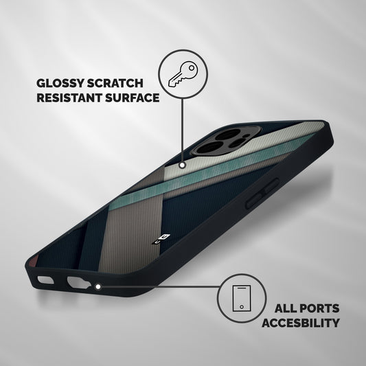 Dark Stripes Shockproof Hybrid Protection (Metal + TPU) Back Case Cover