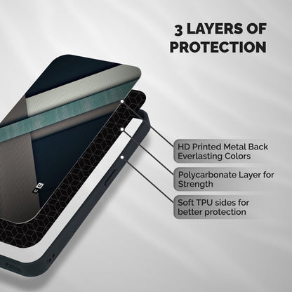 Dark Stripes Shockproof Hybrid Protection (Metal + TPU) Back Case Cover