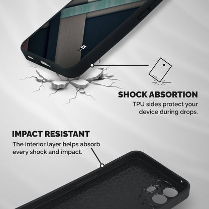 Dark Stripes Shockproof Hybrid Protection (Metal + TPU) Back Case Cover