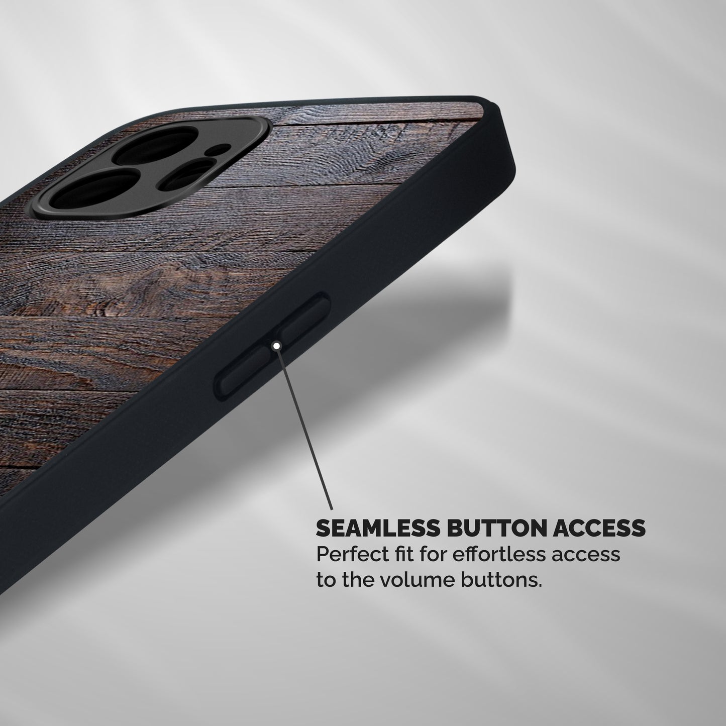 Dark Wood Printed Shockproof Hybrid Protection (Metal + TPU) Back Case Cover