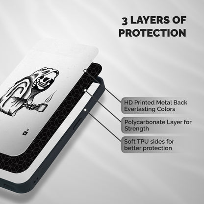 Dead But Coffee Shockproof Hybrid Protection (Metal + TPU) Back Case Cover