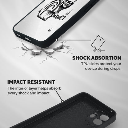 Dead But Coffee Shockproof Hybrid Protection (Metal + TPU) Back Case Cover