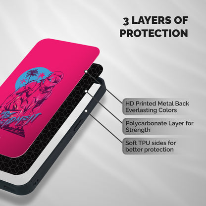Dead Meat Shockproof Hybrid Protection (Metal + TPU) Back Case Cover