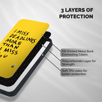 Deadlines Shockproof Hybrid Protection (Metal + TPU) Back Case Cover