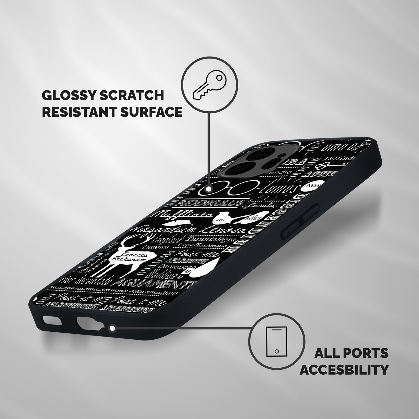 Deer Key Spell Shockproof Hybrid Protection (Metal + TPU) Back Case Cover